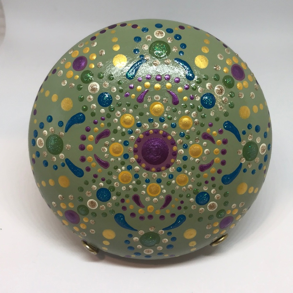 Hand Cast/Painted Art Stone Paperweight